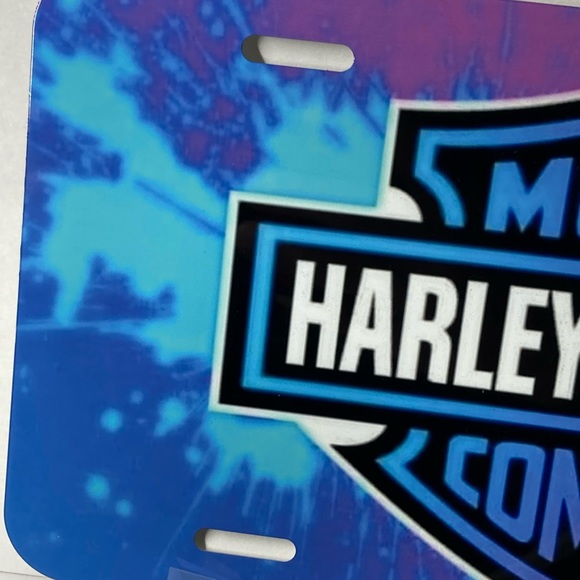 Harley Davidson License Plate Car Coaster Set - Picture 4 of 6